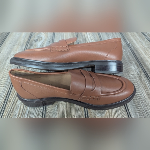 Madewell Size 10 Men's Oxford Loafers NWT Light Brown - Picture 4 of 10